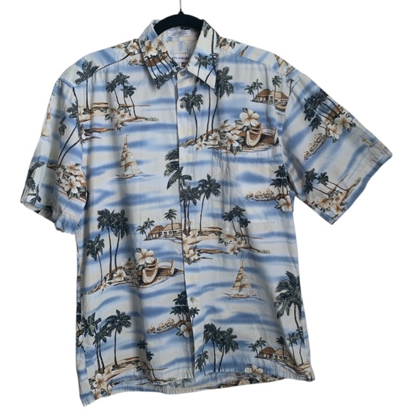 Pierre Cardin Other - Pierre Cardin Men's Shirt Size Medium Hawaiian Button Down 100% Cotton